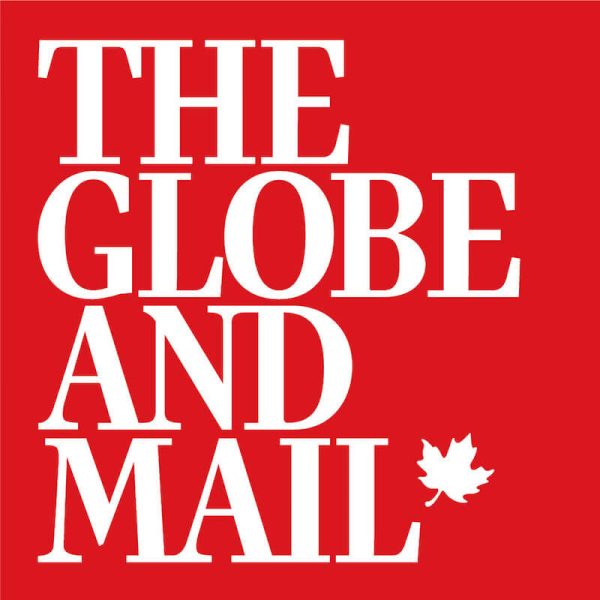 The Globe And Mail Logo - Name in white letters on red background
